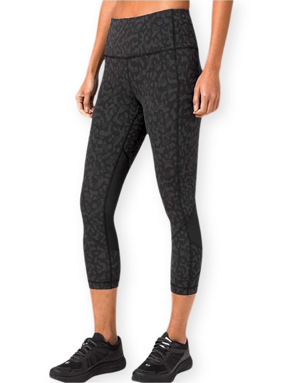 LULULEMON Pace Rival Crop *22" Formation Camo Deep Coal Multi / Black